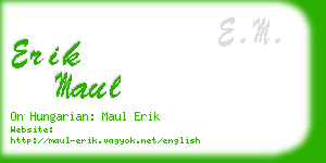 erik maul business card